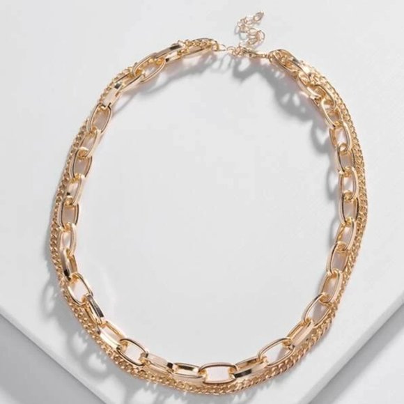 !5 for $25 Gold Color Chain Link Necklace - Picture 3 of 5